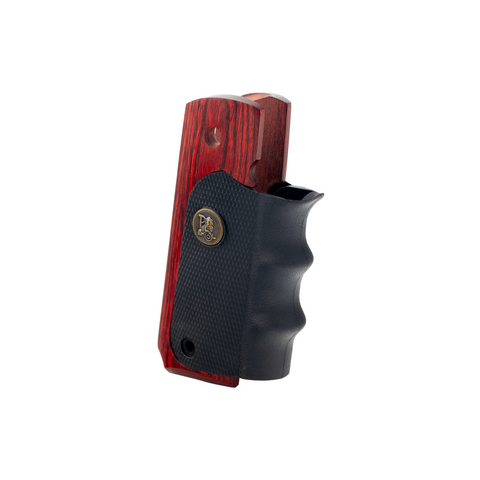Pachmayr 1911 Finger Groove Grips (Rosewood)